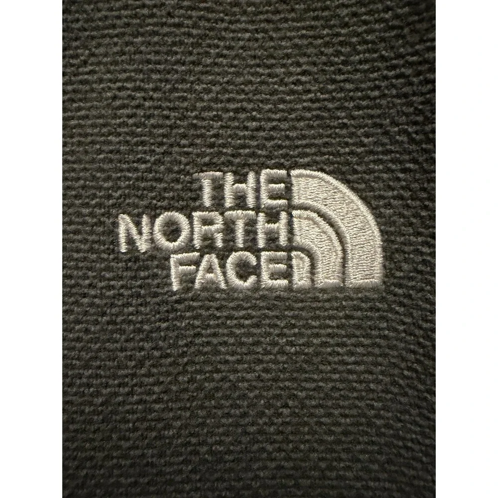 North Face Glacier Fleece Quarter Zip Sweater Green Embroidered Logo Medium JBHS